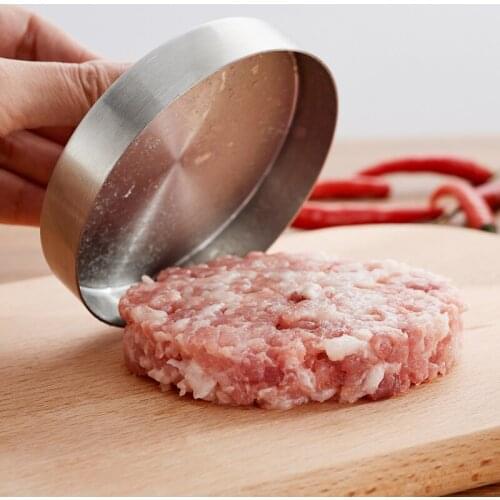 3.7'' Stainless steel DIY Hamburger press Burger Maker Stuffed Burger press Pizza Hamburger Patties Meat Burger Mold