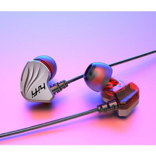 Wired Earphone In Ear HiFi Stereo Wire-Control Drive-by-Wire 3.5MM Earbuds Sports Headphone Headsets with MIC Microphone
