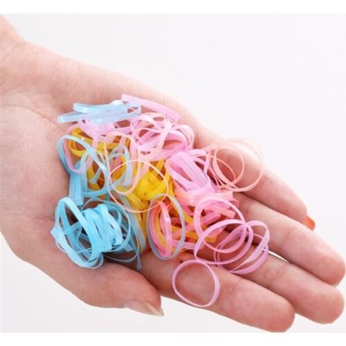 Disposable Rubber Bands Hairband Rope TPU Elastic Stationery Holder Band Rubber Band Scrunchies Kids Hair Accessories Supplies