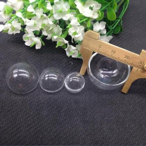 Handmade Hollow Glass Dome for Jewelry 30mm Half Round Globe 50Pieces charm galss globe vial pendant necklace diy fingdings