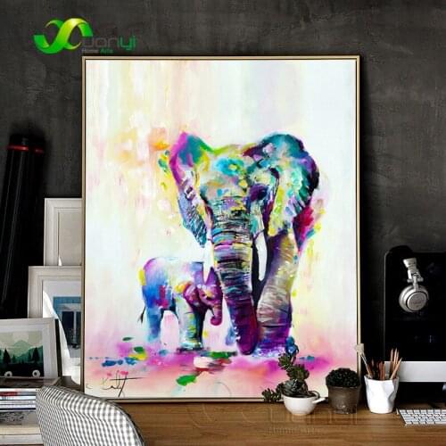 Nordic Animal Elephant Canvas Painting Nodic Abstract Oil Decoraction Modular Wall Pictures For Kids Room Home Cuadros Unframed