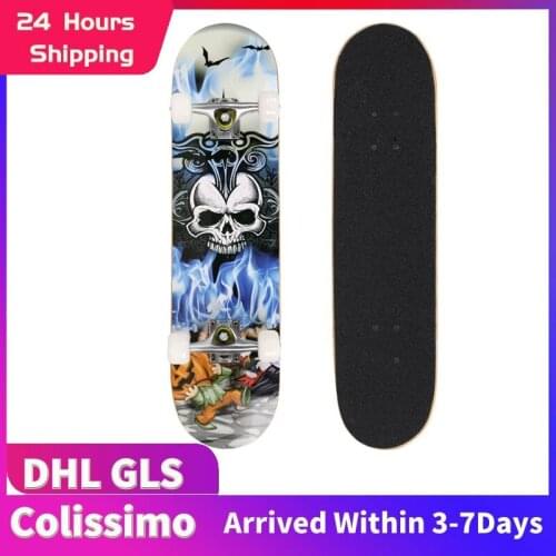 Skateboard Longboard Adult Teenagers Girl Maple Natural Wood Retro Fashion Flat-Plate Double Rocker Skate Board HWC