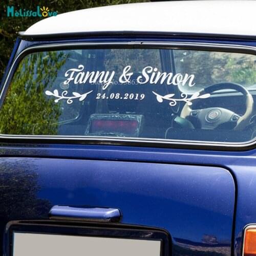 Sweet Spring Wedding Car Window Decal Wedding Reception Party Sign Welcome Removable Vinyl Stickers BA340