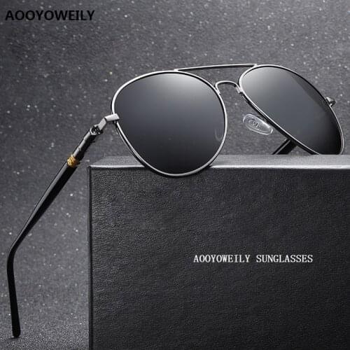 Luxury Mens Polarized Sunglasses Driving Sun Glasses For Men Women Brand Designer Male Vintage Black Pilot Sunglasses UV400