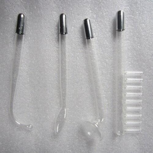 Different Shape High Frequency Accessories Glass Tubes for Acne Therapy Beauty Care Anti-inflammation Cosmetic Tool