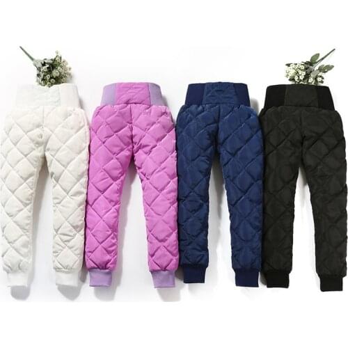 Warm Children Clothing Kids Winter Pants White Duck Down Leggings for Girls Snow Wear Teenagers Booties Legings Waterproof