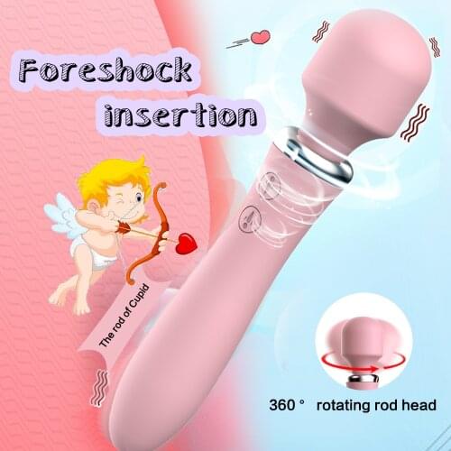 AV Magic Wand Dildo Vibrator G-Spot Multi Speed 3 Attachments Double Vibration Clitoris Vaginal Stimulate Massager wand Sex Toys