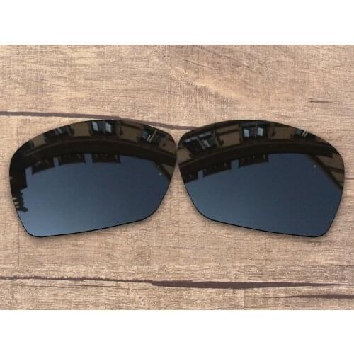 Vonxyz Stealth Black Polarized Replacement Lenses for-Oakley Plaintiff Squared Frame