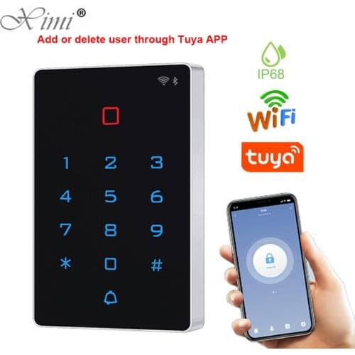 WIFI Tuya APP Add Delete User Waterproof RFID Card Door Access Control System Keyless Touch Screen Standalone Access Controller