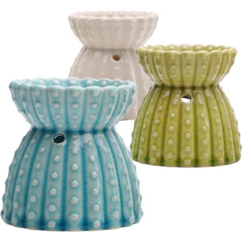 1pc Ceramic Aroma Burner Essential Oil Lamp Candle Holder Incense Censer Gift Home Decoration