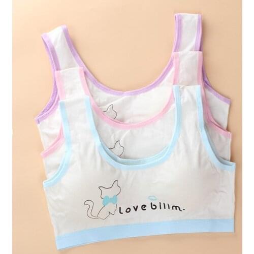5Pcs/Lot Teenage Training Bras Young Girls Underwear Vest Soft Brassiere Adolescente Sports Bras for Teens 8-16Y