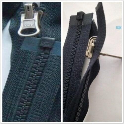 8 pcs/lot Ykk Resin Zipper Rotary Slider Black Dark Blue SINGLE OPEN FOR Jacket CLOTHES Sewing Accessories