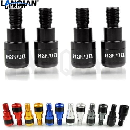 CNC Motorcycle Accessories Hand Grip Handle bar Ends Slider Cover For YAMAHA XSR 900 XSR 700 2016 XSR900/XSR700 LOGO