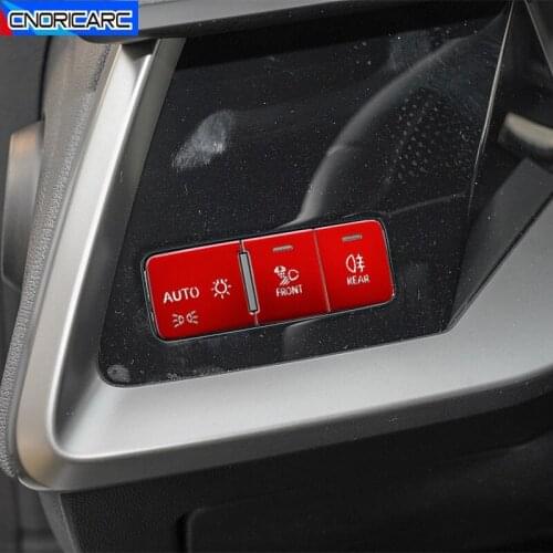 Car Accessories Front Headlight Switch Buttons Sequins Trim For Audi A3 2021 Aluminium Alloy Interior Styling
