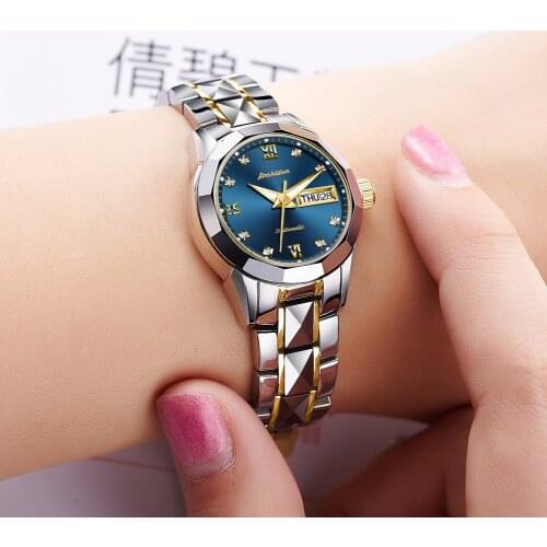 JSDUN Luxury Gold Mechanical Watch For Women Sapphire Crystal Automatic Watch Ladies Wristwatches Waterproof Relogio Feminino
