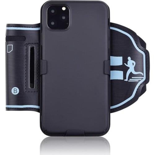 Arm Band Cover Sport Phone Case Armband for IPhone 11 Pro XS MAX XR 5 5s 6 6s 7 8 Plus Gym Running Phone Holder Hard Back Shell