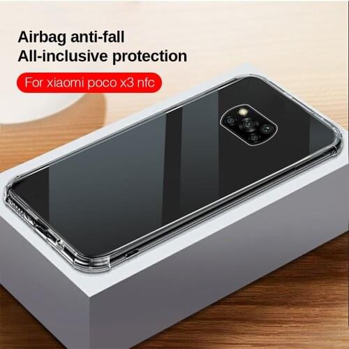 For Xiaomi Poco X3 Pro Case Transparent Shockproof Soft Cover Pocox3 X3Pro Poko Poxo Pocco Pocophone Little X 3 TPU Frame Coque