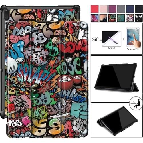 Pu Leather Case For Huawei MediaPad T5 10 Tablet Case For Huawei MediaPad T5 AGS2-W09/L09/L03/W19 10.1"Tablet Stand cover + Film