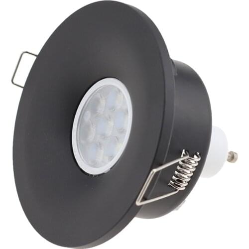 Black round Recessed light spotlight halogen LED incl Base 220V GU10 ceiling spot light Aluminum Frame fitting MR16 fixture