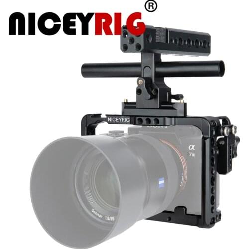 NICEYRIG for SONY A7III / A7MIII / A7II / A7RII / A7RIII / A7SII Photography Photo Studio dslr Camera Cage Handle Cable Clamp