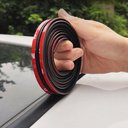 DIY 2M Car Roof Protector Noise Insulation Trim Weatherstrip Front Rear Windshield Edge Sealing Strips Sticker Auto Accessories