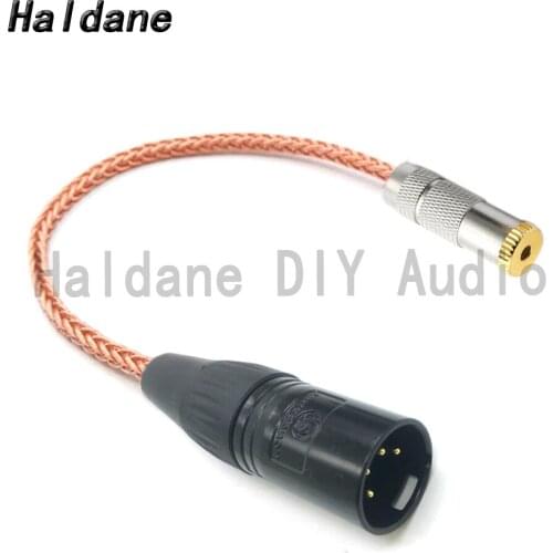 Haldane 2.5mm TRRS Balanced Female to 4pin XLR Balanced Male OCC Single Crystal Copper Audio Adapter Cable 2.5 to XLR Connector