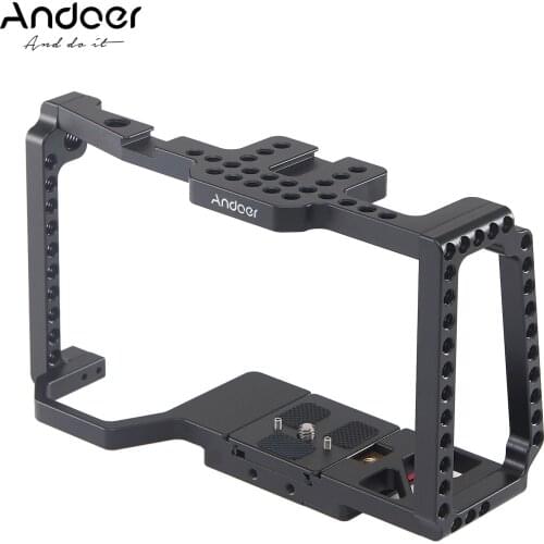 Andoer Video Camera Cage Stabilizer Protector for BMPCC Camera to Mount Microphone Monitor Tripod LED Light Photographic