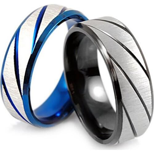 Gokadima Engagement lover couples his and hers promise ring, Women Men Stainless Steel Rings jewellery, WR012