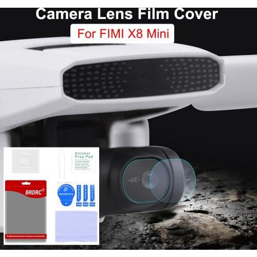 1/2 Set HD Lens Screen Protector for FIMI X8 Mini Anti-Scratch Tempered Glass Lens Film Protective Kits Accessories