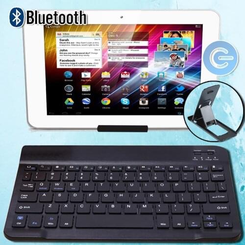 Mini Wireless Bluetooth Keyboard for Gotab 10" GoTab GW10/10" GoTab X GBT10/9" GoTab X GT9X Tablet Rechargeable Keyboard+Bracket