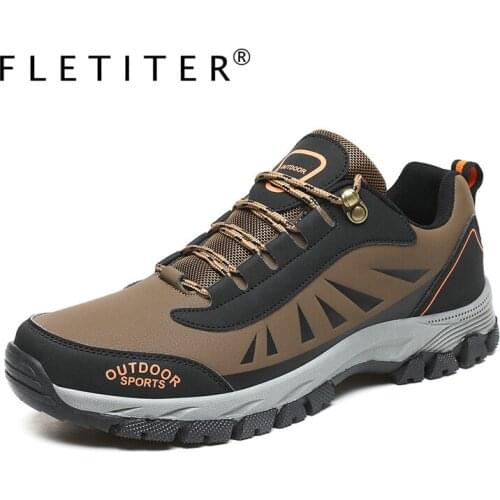 Big Size Autumn New Sneakers Waterproof Mens Outdoor Hiking Shoes Comfort Leather Male Footwear Non-slip Casual Shoes Sneakers