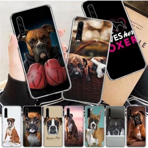 Boxer Dog Soft Cover Phone Case For Huawei P30 P20 P10 P40 Mate 30 20 10 Pro Lite P Smart Z Plus + Gift Coque Shell