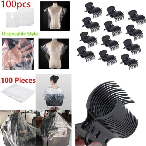 200x Waterproof Disposable Hair Cutting Cape Gown Salon Barber Capes Cloth