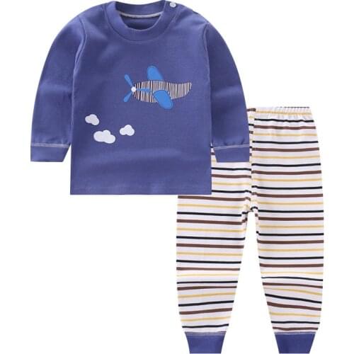 New Little Kids Boys Clothes Pajamas Top+Pant 2pcs Pyjamas Suits Baby Girl Sets Toddler Sleepwear Childrens Clothing Nightwear