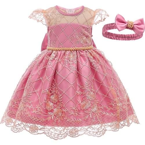 Baby Girls Clothes 2020 Spring Autumn New Girls Birthday Party Evening Dresses Baby Girls Clothing Lace Princess Dress 0-5 Years