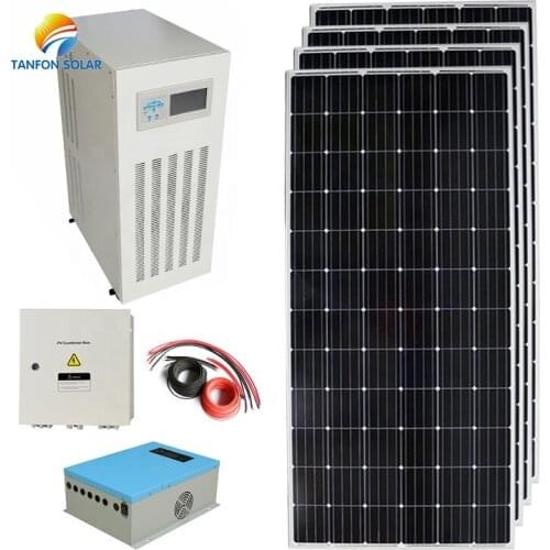 Complete solar panel kit 20kw off-grid solar system with 355W panels home system 20000w in Thailand