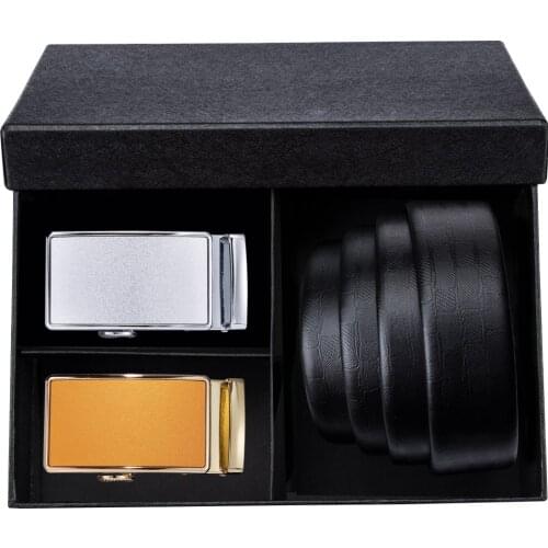 Designer Belts Metal Automatic Buckle Men High Quality Male Belt Genuine Leather Strap Luxury Brand Belt Gift Box Set DiBanGu