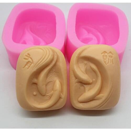 The silicone soap die candle mould Year after year have fish soap mold