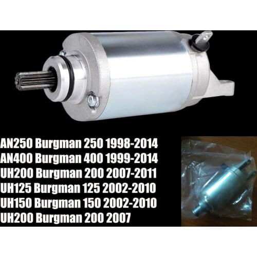 Starter Motor for Suzuki AN250 Burgman 250 AN400 Burgman 400 1999-2014 AN UH125 UH150 UH200 Burgman 125 150