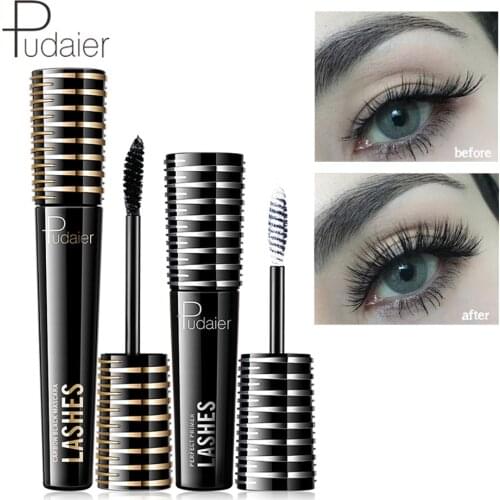Pudaier 4D Silk Fiber Lash Mascara Waterproof Rimel Mascara Thick Extension Long Curling Eyelashes Makeup Set Cosmetic Maquiagem