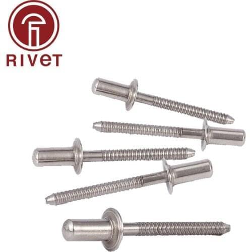ISO 15974 M4.8/M6 Stainless Steel Blind Rivet Countersunk Head Closed End Breakstem Fasteners High Quality 100/500 Pcs