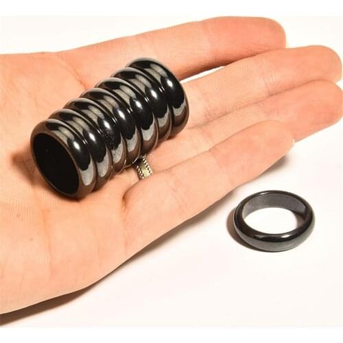 1PCS Black Strong Magnetic Magic Ring Magnet Coin Magic Tricks Finger Decoration Slimming Ring