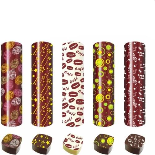 10 sheets Chocolate Transfer Paper Pattern Mold Printing Music Note Bubble Food Grade Cake Decoration Non-glutinous Rice Paper