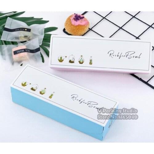 21.5*7*5cm Cactus design Cake pastry Boxes/Muffin Cut cake box paper Cake Box dessert macarons boxes pastry packaging 50pcs/lot