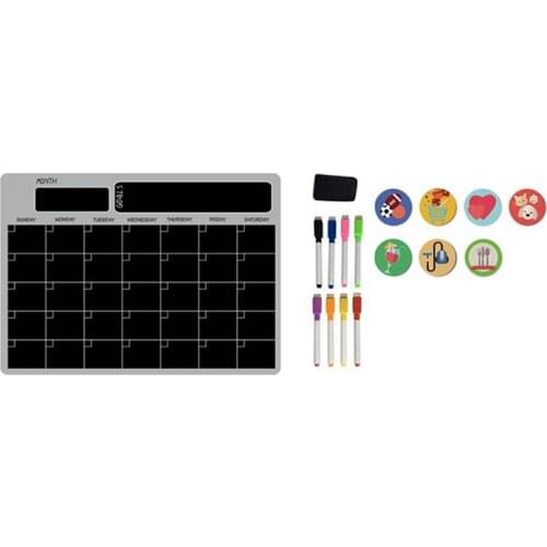 A3 Magnetic Monthly Weekly Planner Calendar Table Dry Erase Fridge Sticker Message Board