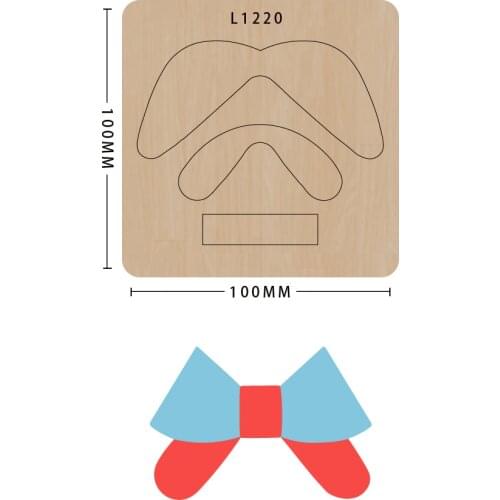 Bowknot Knife Mold Molds Bowknot New Type Decorative Wood Cutting Process suitable For Big Shot Die-Cutting Machines