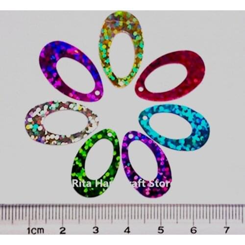 HOT ! 50g 22*14mm Small Size Hollow Egg Shape Laser Loose Sequin Crafts Sewing ,Women Kids Diy Garment Accessories SFLYX21