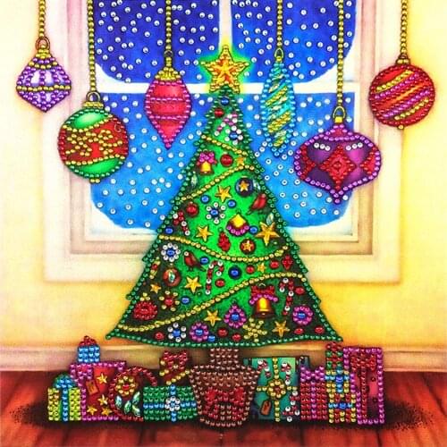 5D DIY Special Shaped Diamond Painting Mosaic Kit Christmas Tree Cross Stitch Kit Embroidery Gift Christmas Home Decoration