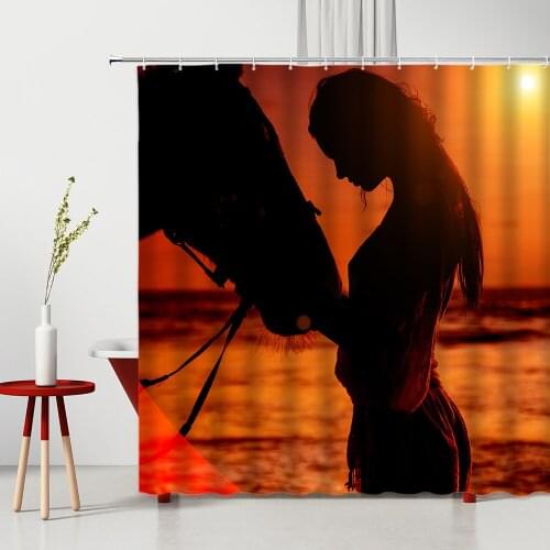 Beautiful Girl Shower Curtain Set Beautiful Girl Back View Home Bathroom Bathtub Decoration Polyester Fabric