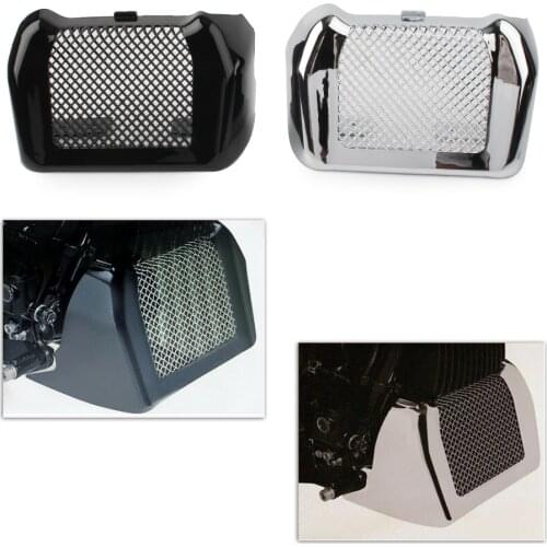 ABS Motorcycle Fuel Cooler Outer Cover Case For Harley Street Glide Road King 2017 2018 Black Chrome